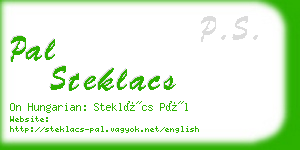 pal steklacs business card